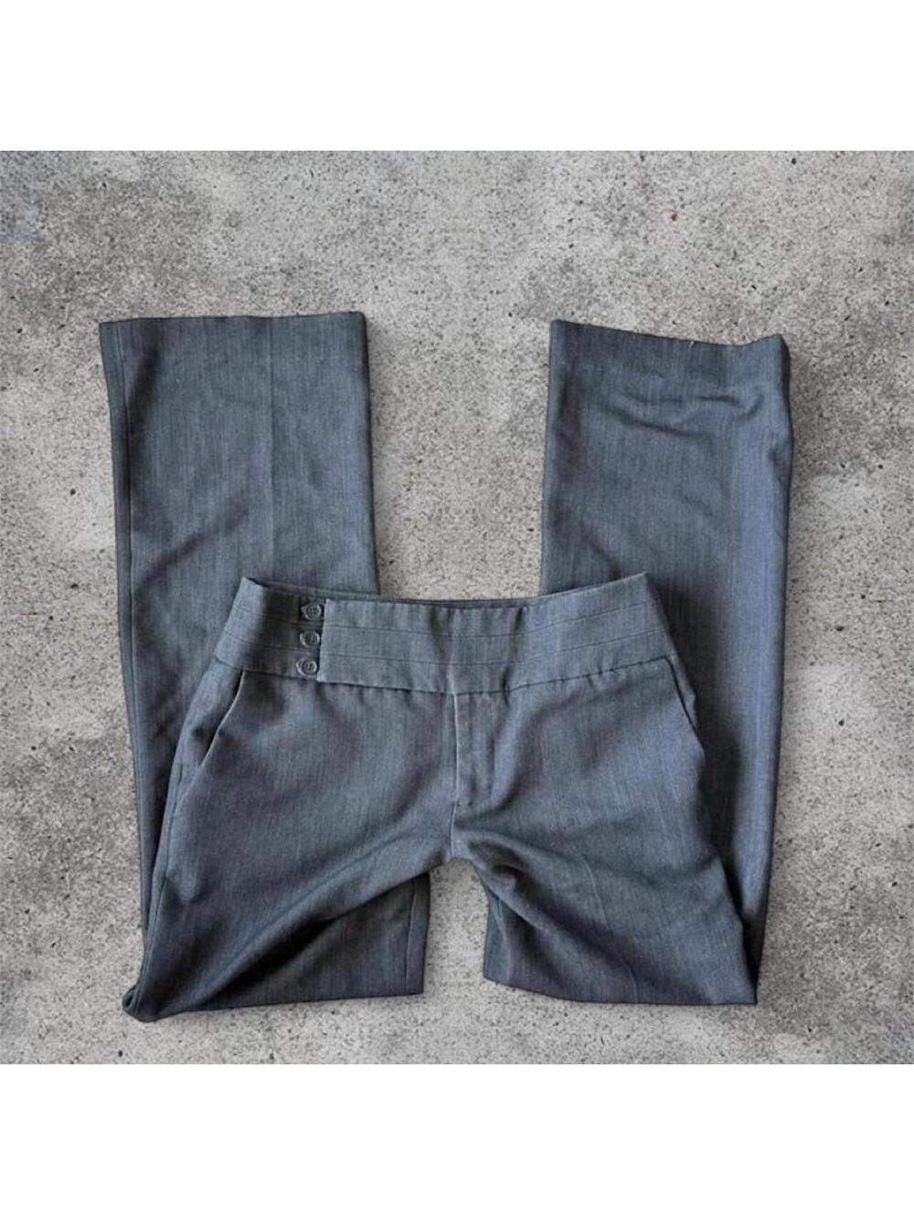 Suzy shier charcoal flare tailored pants